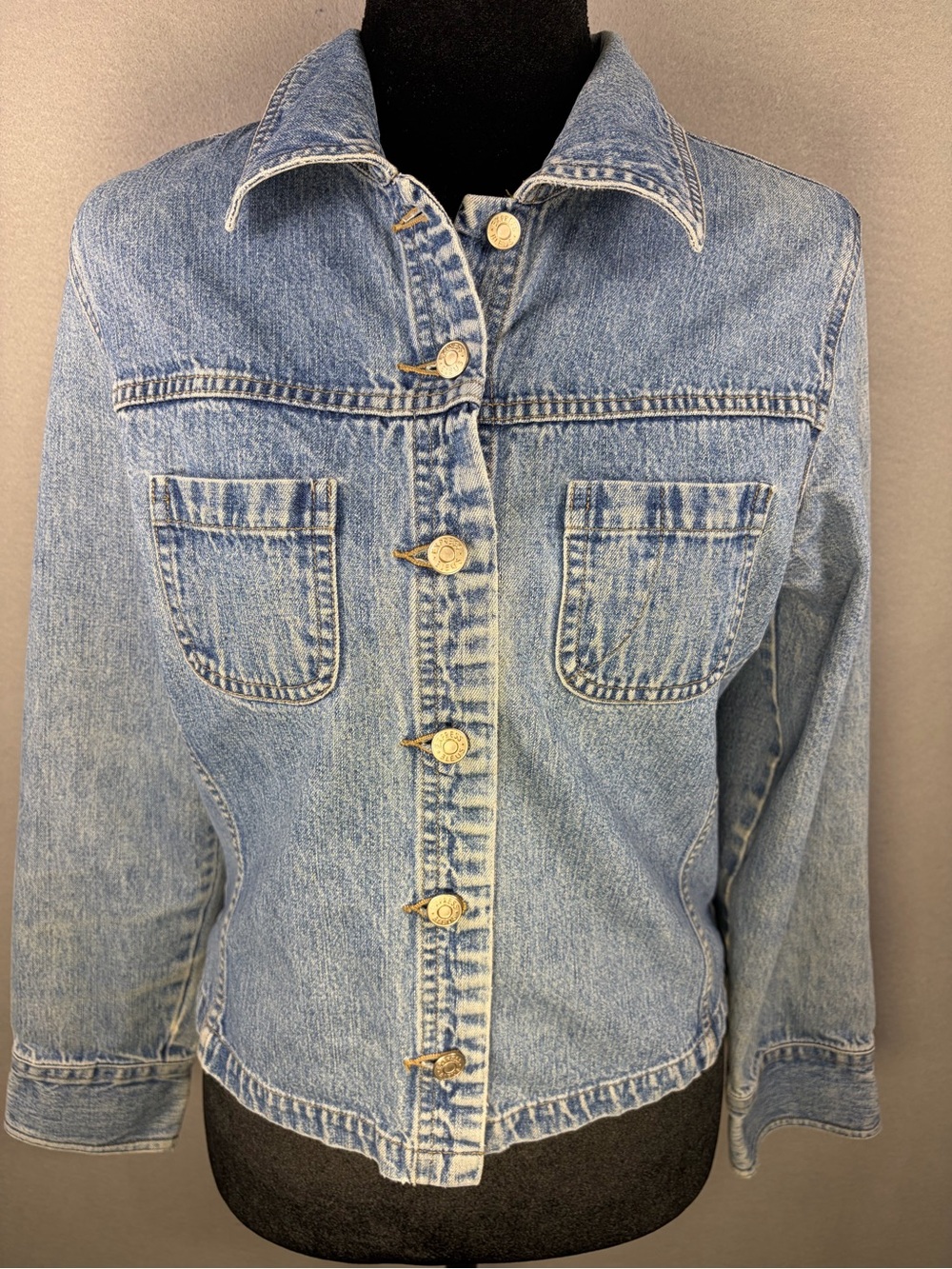 Vintage Express Bleus Light Wash Denim Shirt Jacket 1990s